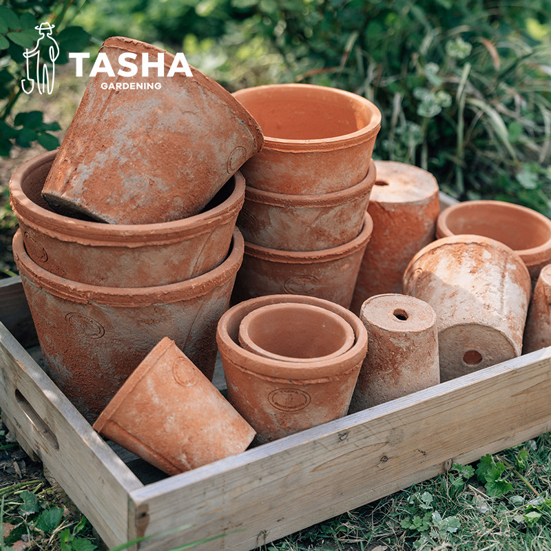 塔莎的花园粗陶盆复古怀旧花盆花园阳台多肉瓦盆花架花卉种植盆,淘宝优惠券,粉丝福利购,淘宝优惠卷