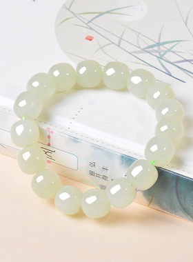 凤飞凰和田玉晴水转运珠手链