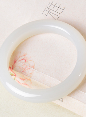 凤飞凰和田玉羊脂白玉手镯