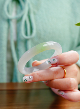 凤飞凰和田玉翠青冰透女款手镯