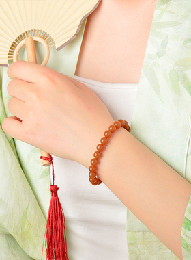 凤飞凰和田玉红糖玉转运手链