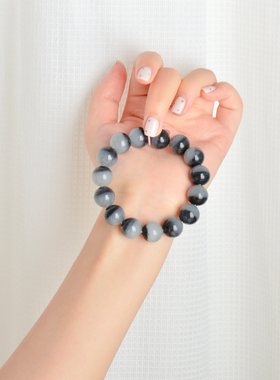 凤飞凰和田玉青花聚墨男士手链