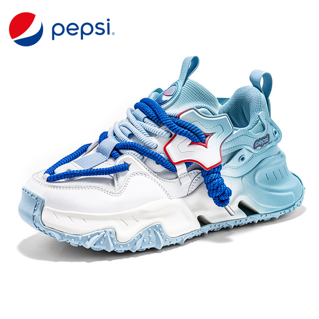 Pepsi Spring and Summer Men's Shoes New Casual Sports Shoes Thick Sole Height Increase Men's Women's High Top Shoes Men's Board Shoes