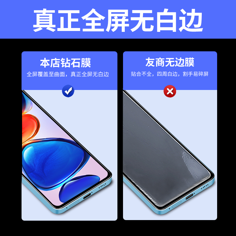 适用红米note11Pro/TPro/EPro钢化膜小米红米note11T全屏覆盖note11E手机膜防蓝光redminote11黑边Por贴膜5G - 图2