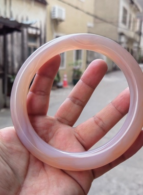 天然玛瑙玉髓白月光手镯高冰胖圆条超大圈口锦鲤红手镯新年送礼