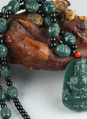 天然和田玉观世音菩萨吊坠送证书