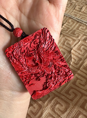 凤凰挂件五行缺火补火吊坠朱砂天火凤凰男女款毛衣链本命年钥匙扣