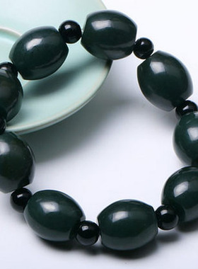 天然和田玉手串证书佛珠