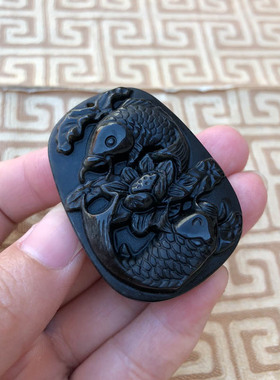 五行缺水玉佩挂件鲤鱼吊坠送证书