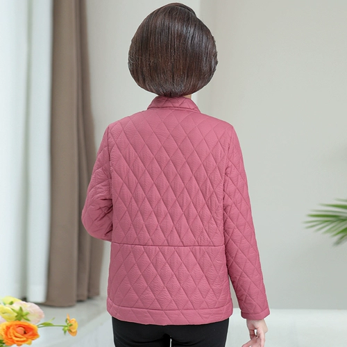 Осенний пуховик для матери с пухом, короткая куртка, большой размер, по фигуре, для среднего возраста