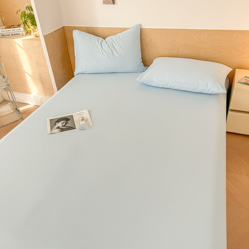 新疆长绒棉加厚床单单件纯棉100全棉纯色宿舍单人被单枕套三件套