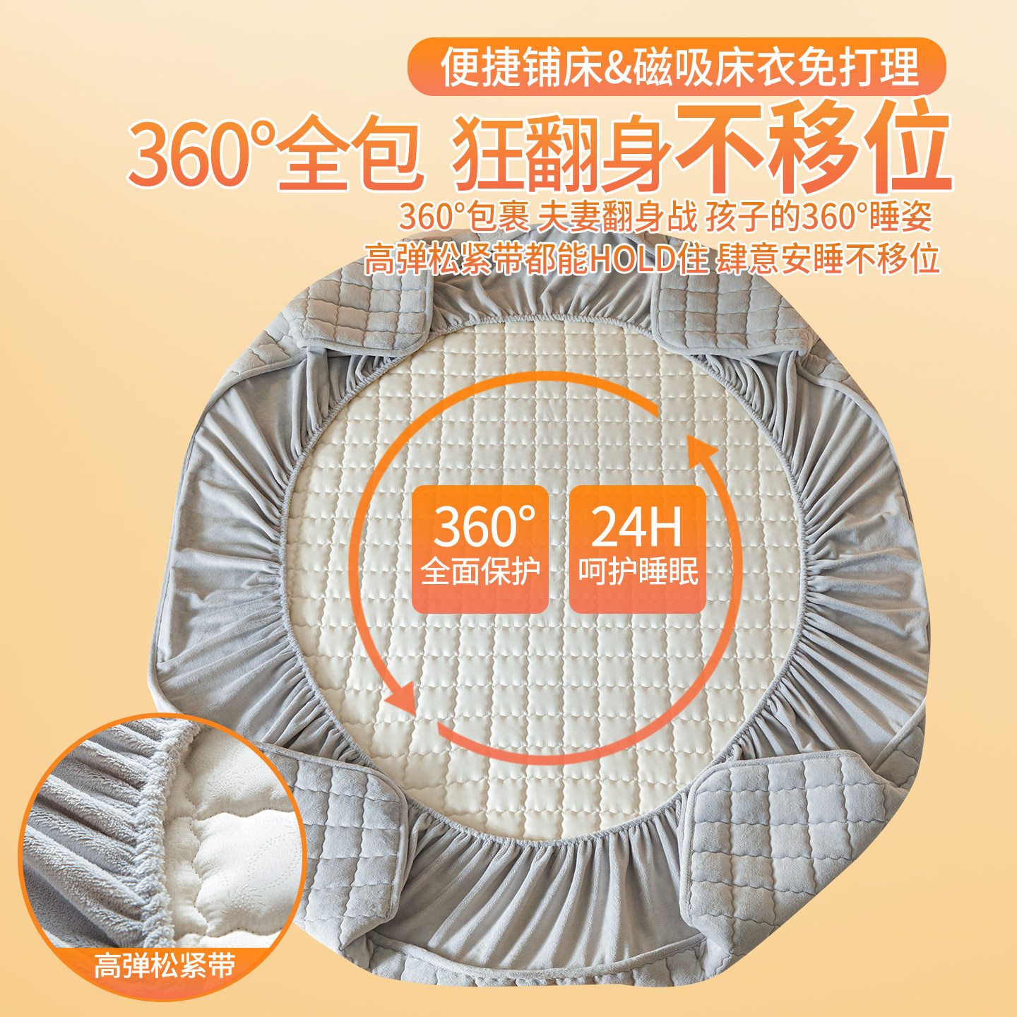 牛奶绒床笠冬季加绒加厚夹棉珊瑚绒毛绒床罩床垫保护罩床套罩全包,淘宝优惠券,粉丝福利购,淘宝优惠卷