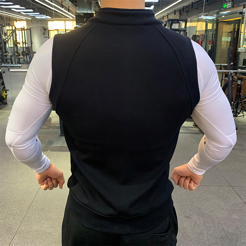 运动外套男加厚加绒保暖马甲跑步健身训练服修身坎肩私人教练工服,淘宝优惠券,粉丝福利购,淘宝优惠卷