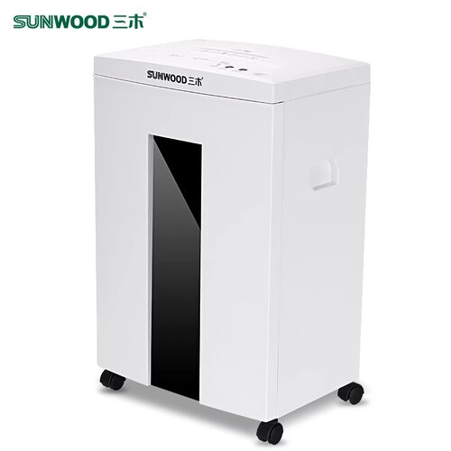 三木S19碎纸机办公室专用大型商用大功率低噪音米粒状德国5级保密文件粉碎机家用电动双入口可碎光盘卡片 - 图0