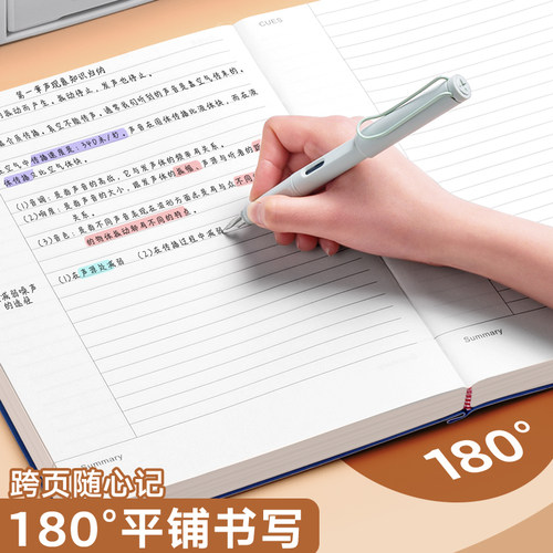 康奈尔笔记本本子备考学习考研大学生专用a4加厚记事本5r记忆法复习考公数学课堂记录本课堂高颜值软皮大本子 - 图3