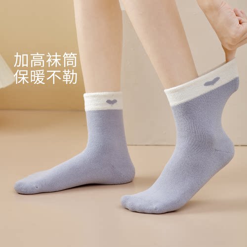 咕羊羊月子袜子产后冬季加厚4月份3秋冬款孕妇产妇松口保暖袜子女 - 图0