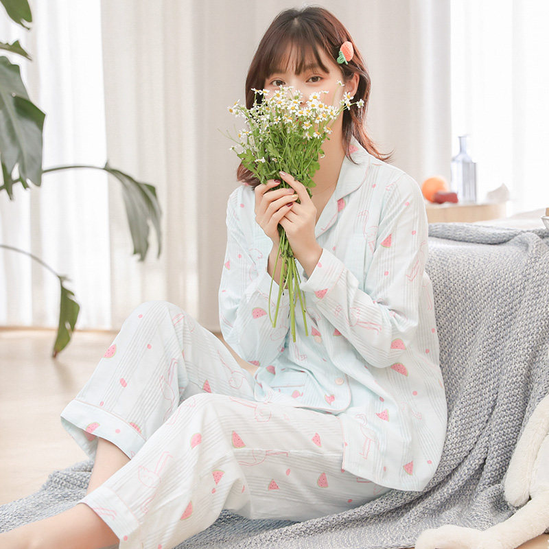 咕羊羊月子服夏季纯棉吸汗7睡衣 咕羊羊家居服套装