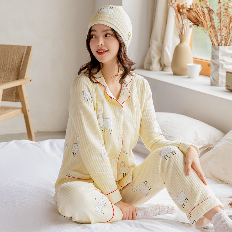 咕羊羊月子服春秋纯棉孕妇11 12睡衣 咕羊羊家居服套装