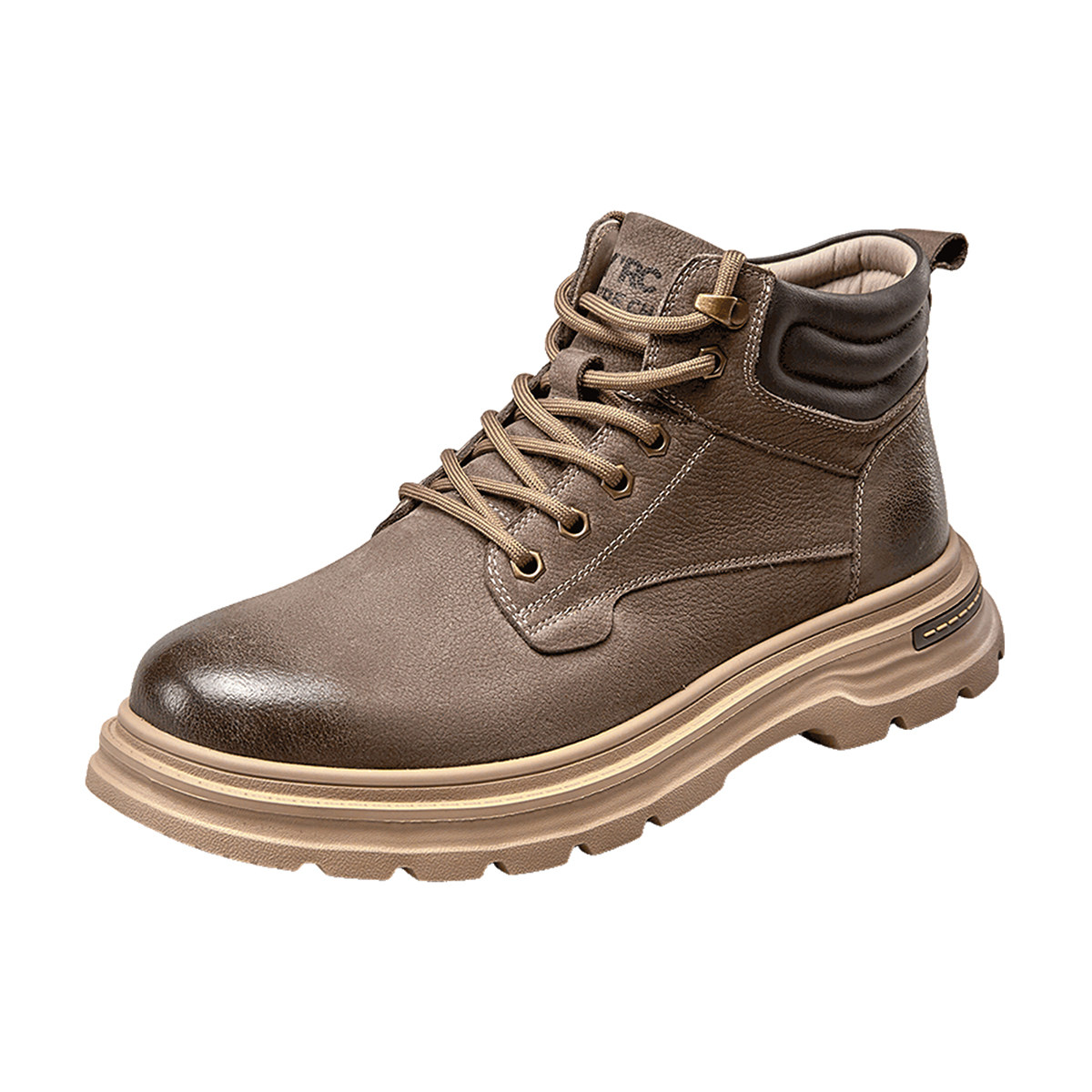 YRC真皮加绒高帮板男2025冬季新款保暖户外气质休闲马丁靴登山鞋,淘宝优惠券,粉丝福利购,淘宝优惠卷