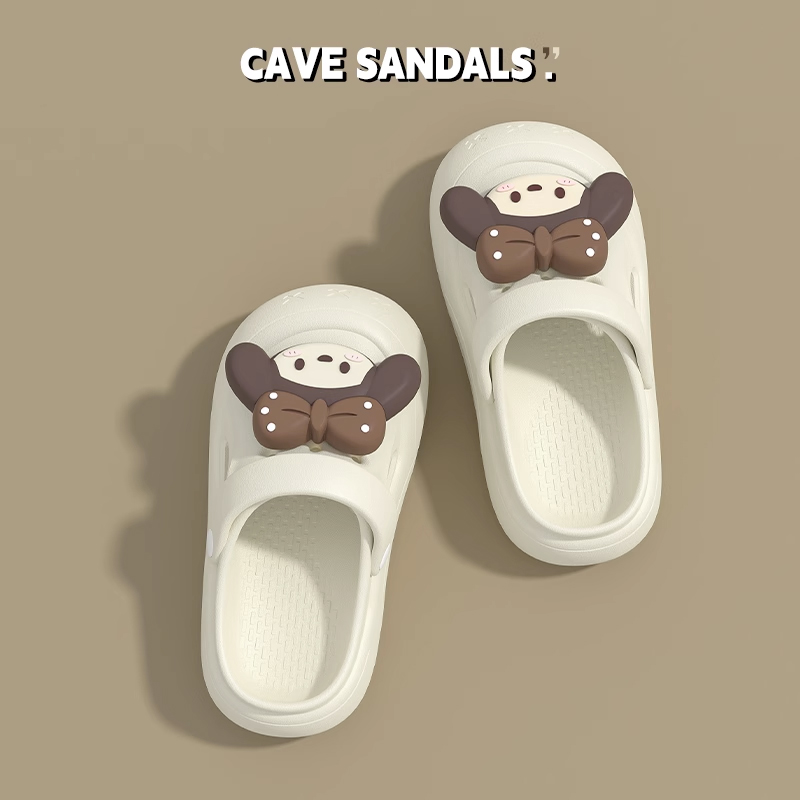 厚底洞洞鞋女新款夏季户外穿开车海边沙滩鞋增高防滑耐磨eva凉鞋 - 图2