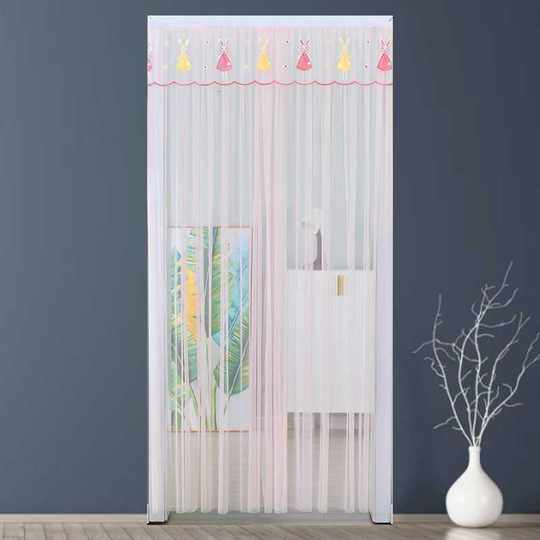 No-punch anti-mosquito screen door curtain four-season curtain bedroom partition lace fabric Velcro door curtain summer anti-mosquito