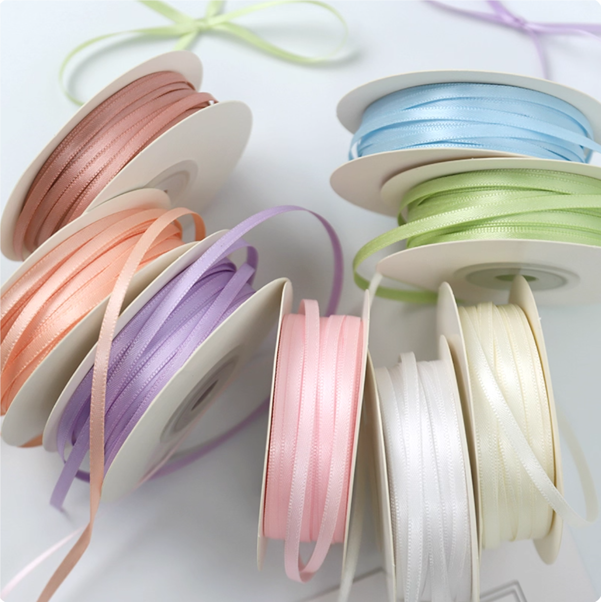 0.3cm彩色细丝带蛋糕装饰礼品包装打包绑带绸缎带diy甜品烘焙装扮 - 图1