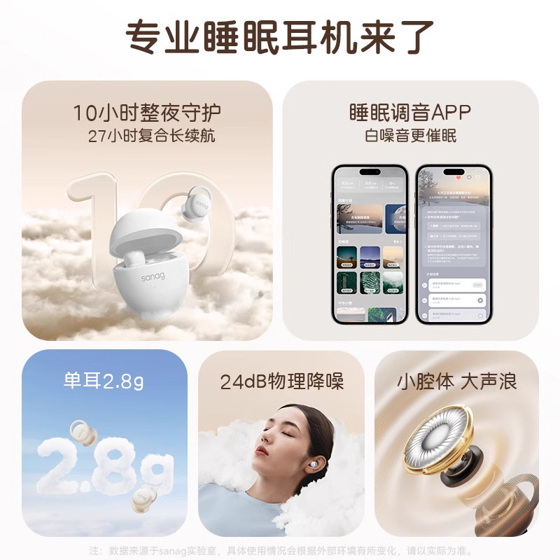 塞那j20s赛娜睡眠可侧睡躺睡觉蓝牙耳机专用入耳式隐形超小隔音 - 图3