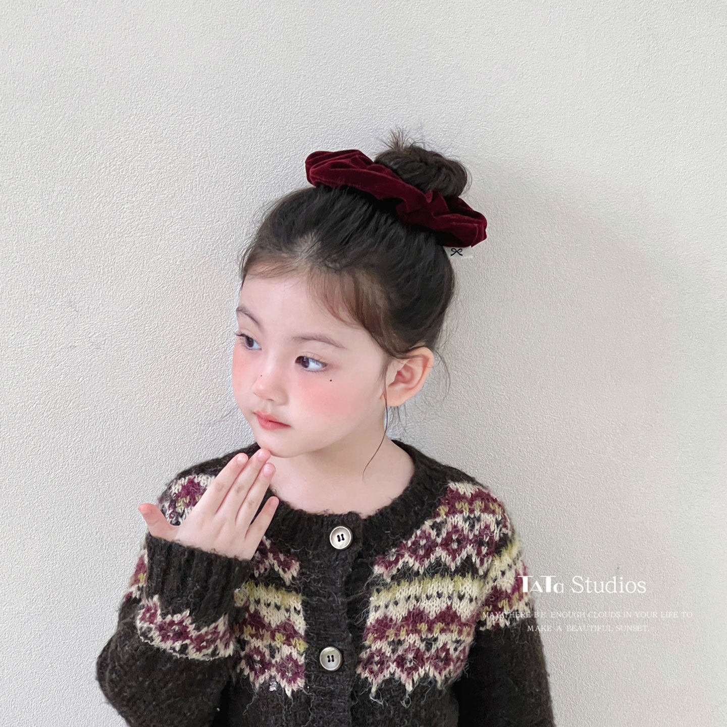 韩国儿童绒布发圈简约秋冬金丝绒大肠圈头花马尾扎透发圈皮筋头绳,淘宝优惠券,粉丝福利购,淘宝优惠卷