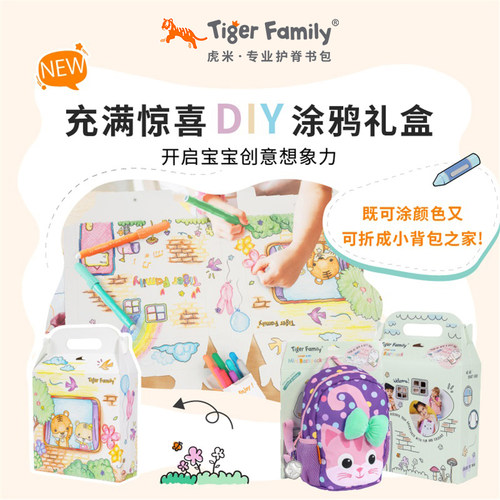 【小猪佩奇】tigerfamily虎米儿童书包幼儿园1-3岁男女孩出游背包 - 图1