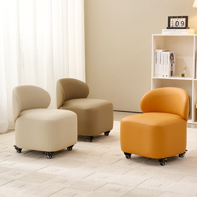 旋转万向轮小凳子可移动加高靠背静音刹车滑轮矮凳家用入户换鞋凳,淘宝优惠券,粉丝福利购,淘宝优惠卷