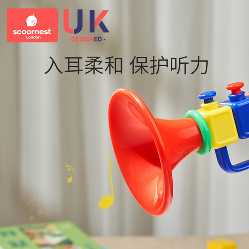 小喇叭宝宝儿童婴儿玩具可吹响乐器0-3岁1哨子口哨嗽叭口琴可吹2 - 图0