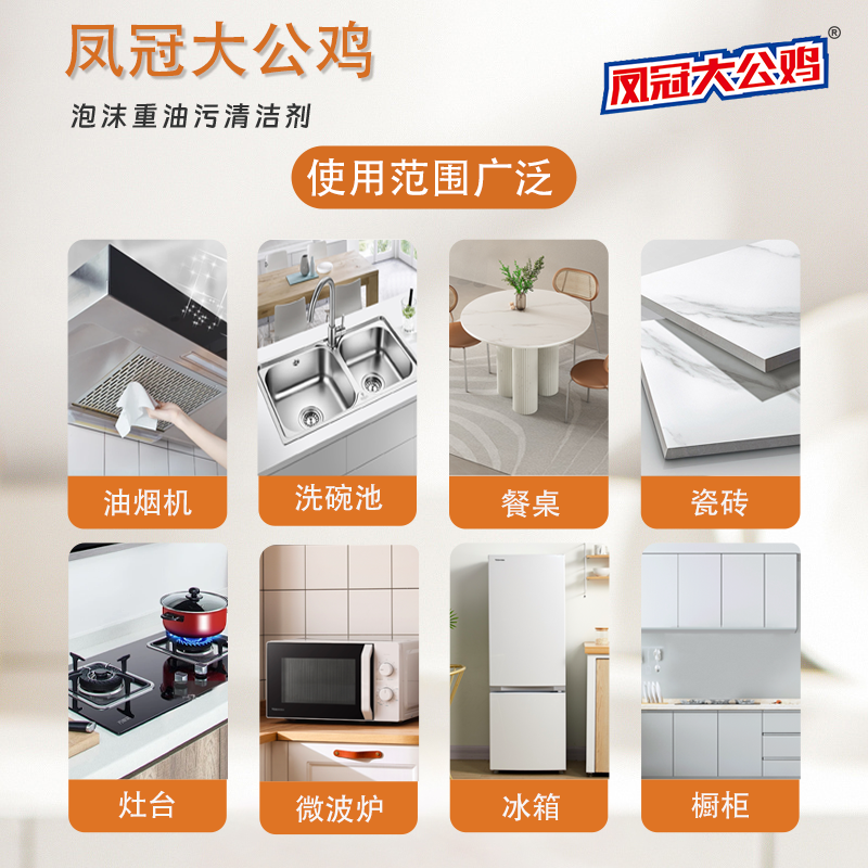 【拍一发六】凤冠大公鸡油污净强力去油污去污剂清洁剂除重油污净