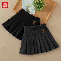 Girl Half Body Dress Autumn Winter 2023 New College Wind JK Children 100 Pleats Dresses Foreign Gas Little Girl Short Skirts Spring Autumn