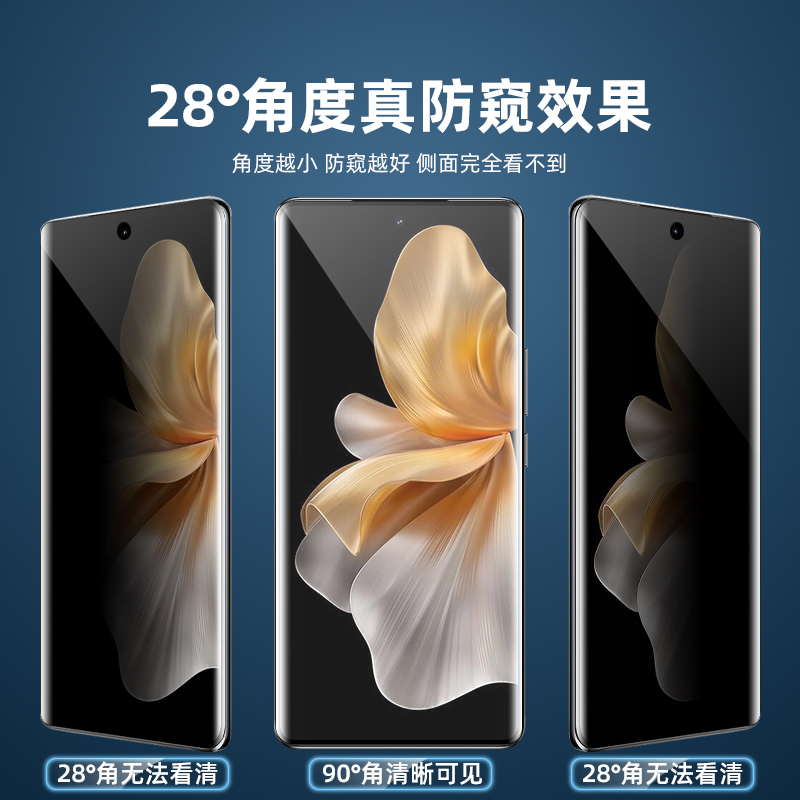 vivov30钢化膜v30e全胶v29/v29pro防偷窥v25pro全屏v27p曲面v29e高清v29lite保护v30pro手机曲屏保贴膜v23pro - 图0