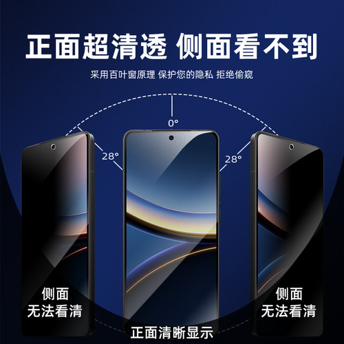 适用小米pocof8ultra防偷窥陶瓷膜全屏pocof6/f6pro指纹解锁pocof8pro钢化膜pocof7ultra/f7pro手机屏保贴膜 - 图3