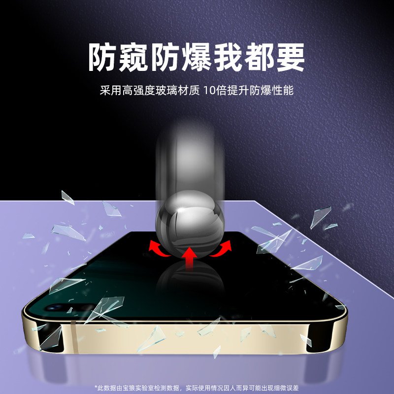 适用于华为雷鸟ff1防窥钢化膜全屏贴合防偷窥看夜光气囊膜ffalconff1防蓝光抗摔磨砂玻璃膜F810手机屏保贴膜
