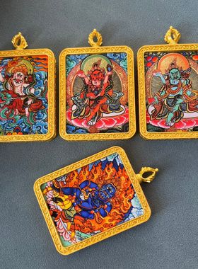 十二生肖守护神五路财神唐卡