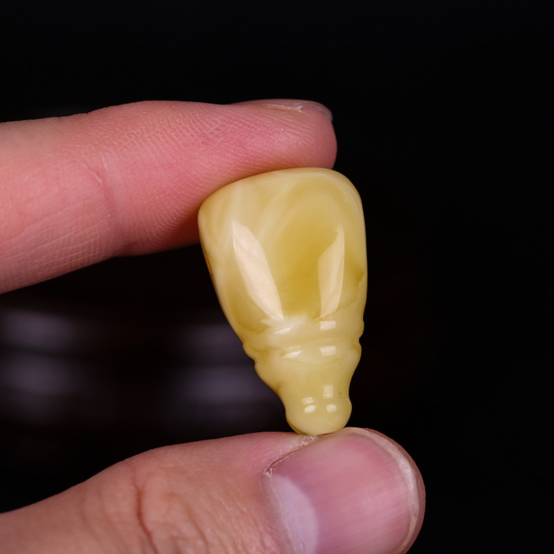 保真天然蜜蜡一体三通白花蜡手串 金彩依身其他DIY饰品配件