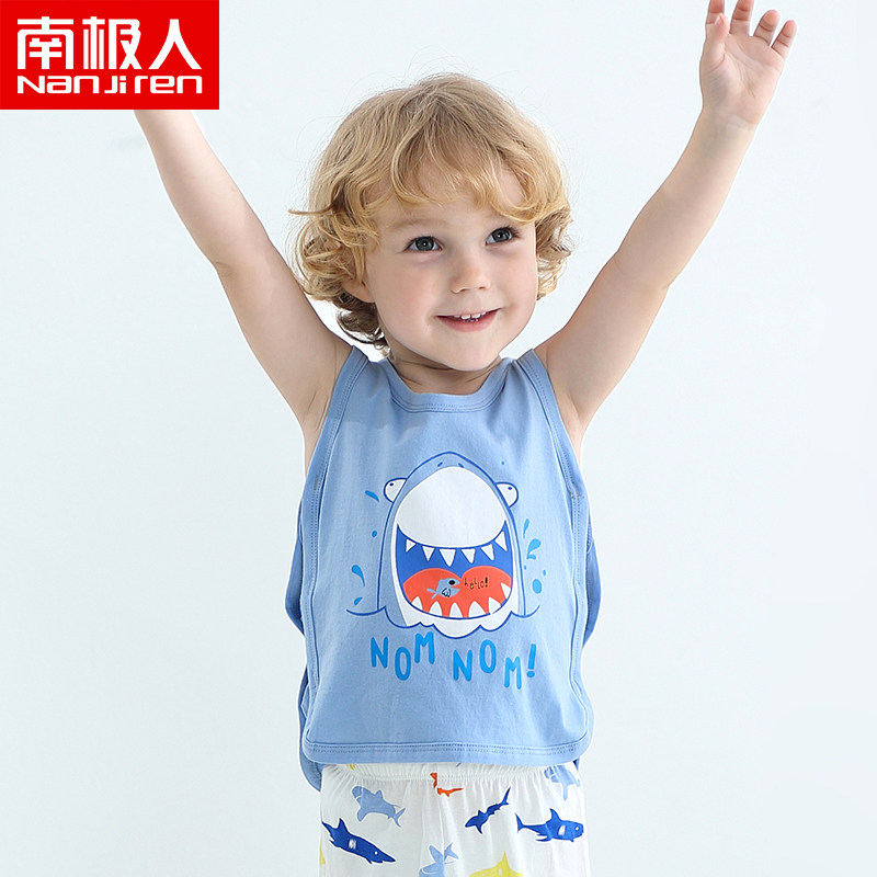 纯棉背心无袖夏季外穿琵琶宝宝护肚 南极人绒安背心吊带