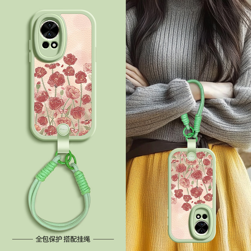 虞美人适用华为nova14手机壳nova13pro小羊皮nove10新款novo12ultra夏天斜挎挂绳12活力版10z女款11SE网红 - 图1