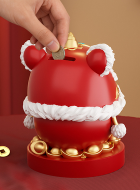 新年国潮醒狮存钱罐摆件定制