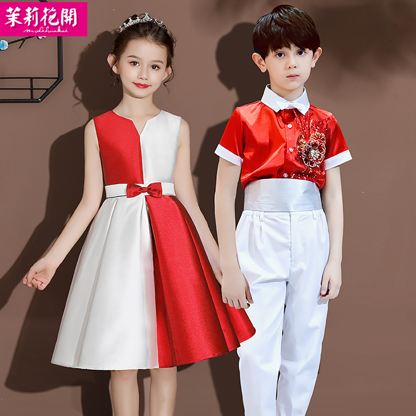 国庆儿童大合唱团演出服中小学生男女童诗歌朗诵幼儿园表演服18L - 图3