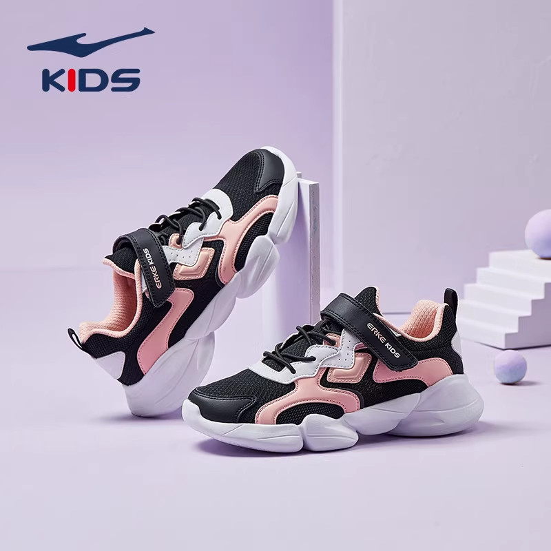 鸿星尔克女童鞋秋季新款儿童运动鞋减震跑步鞋子软底夏季透气官方