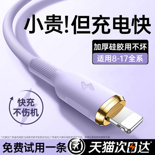 第一卫适用苹果14充电线iphone13数据线PD30w快充15/16手机闪充17usb11车载充电线pad平板typec转lighting2米 - 图3