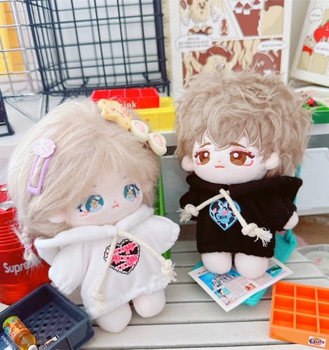 现货娃衣10cm棉花娃娃海星体正常体15CM连帽帽白色卫衣黑衣服换装 - 图2