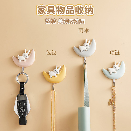 挂钩强力粘胶粘钩免打孔宿舍门后墙壁钩子厨房贴墙承重粘贴无痕钉 - 图2