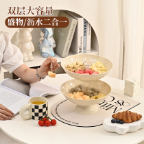 Fruit tray Home living room tea table 2023 new light lavish high-end snacks dried fruit candy melon to put fruit tray