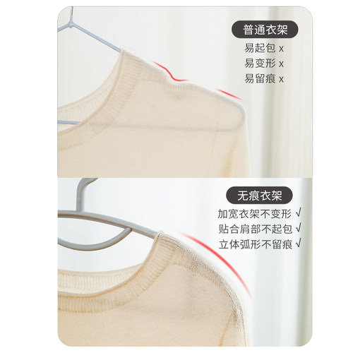无痕衣架挂衣家用防滑防肩角晾衣架宿舍用学生衣撑子衣服架子挂架 - 图0