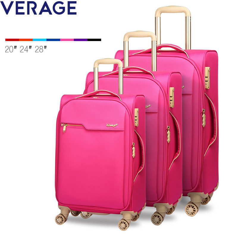verage牛津布万向轮女24寸拉杆箱 verage维丽杰旅行箱