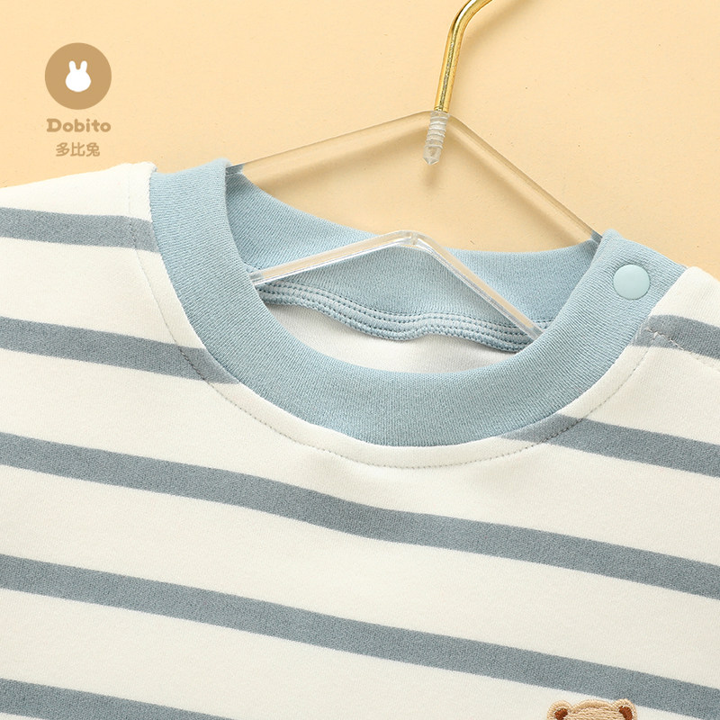 多比兔纯棉舒绒棉套装婴童长袖秋衣秋裤家居服男女宝宝打底空调服,淘宝优惠券,粉丝福利购,淘宝优惠卷